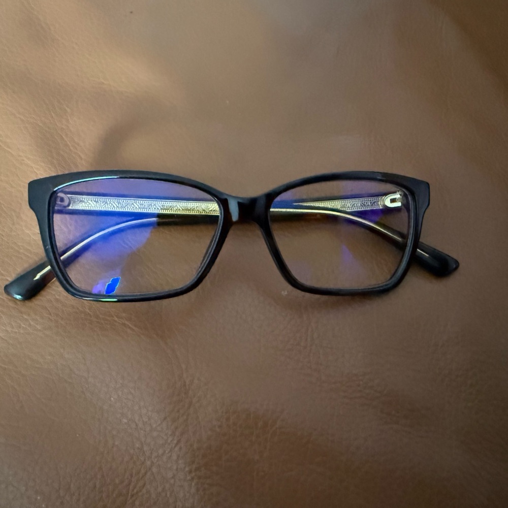 Gucci Black Frames with Vibrant Blue Lenses - Picture 2 of 3